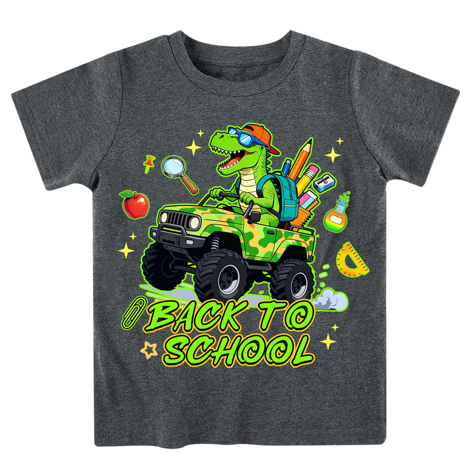 Boys Festival Shirt, Holiday Graphic Cute Print T-Shirt 3-7 Years Toddler Summer Short Sleeve Tops | Back to School Shrit, First Day of School, Christmas, Thanksgiving, Festival Theme Tshirt, Funny Cute Print, Machine Washable