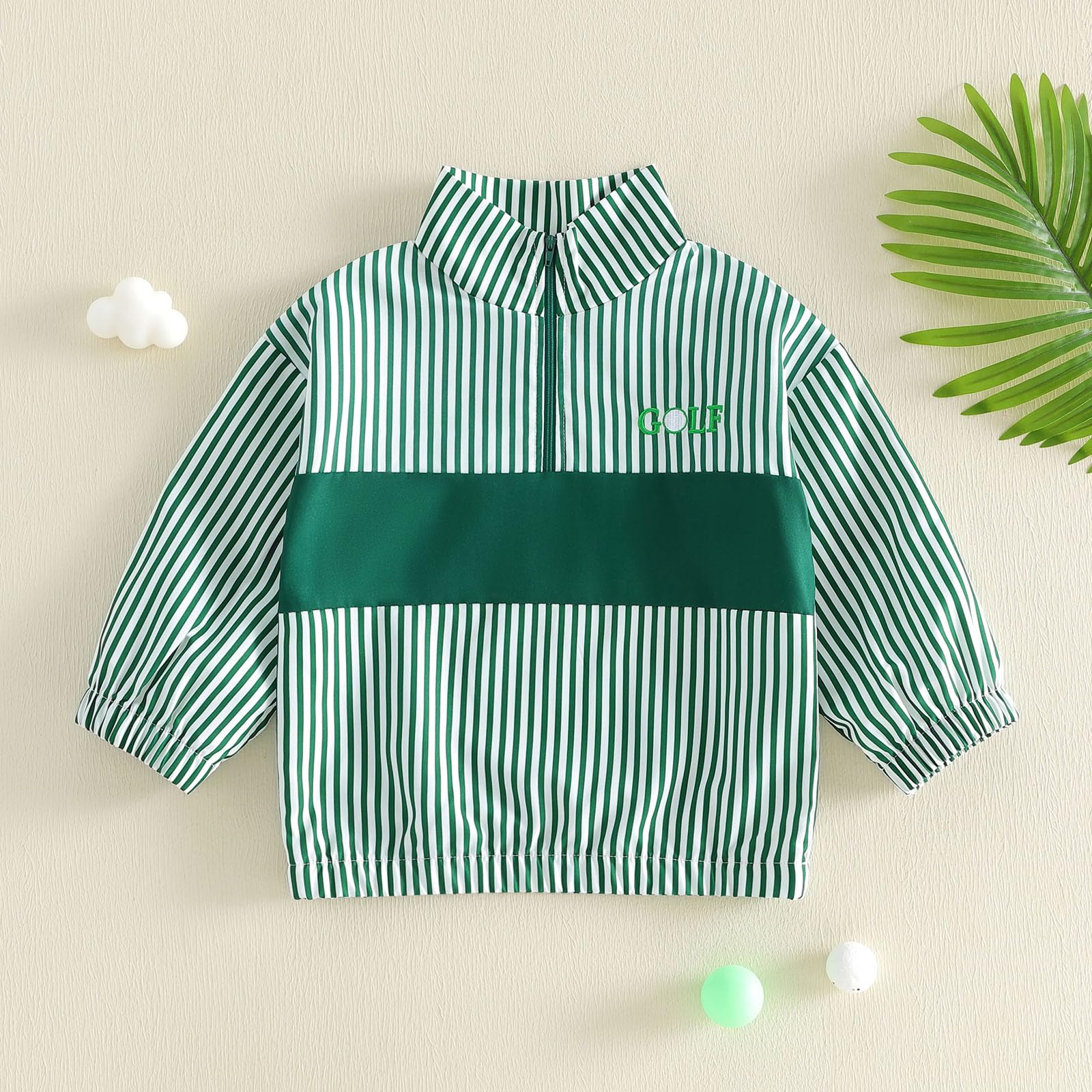 Baby Boy Jacket Toddler Golf Clothes Long Sleeve Lapel Button Down Top Infant First Birthday Outfit Spring Golf Coat