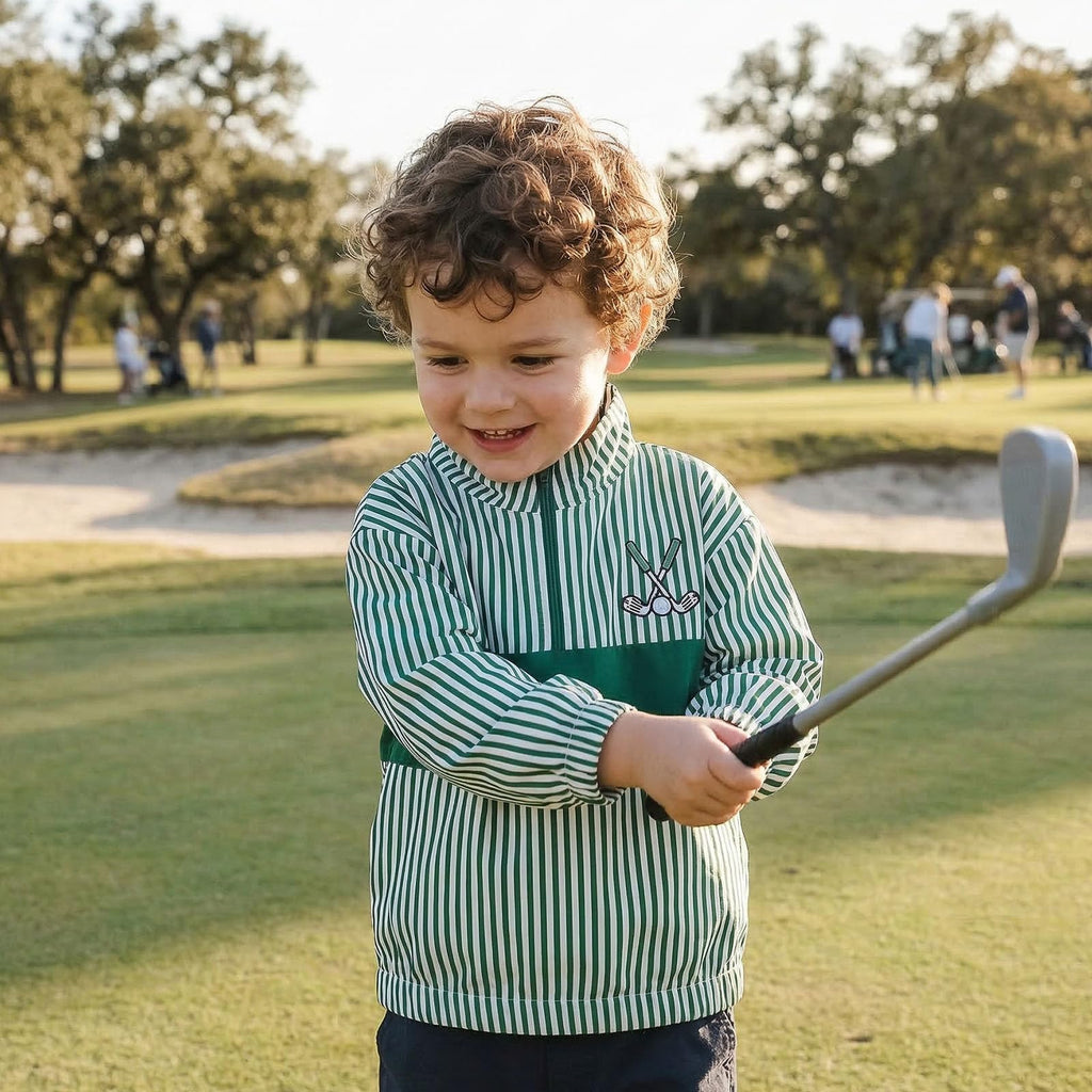 Baby Boy Jacket Toddler Golf Clothes Long Sleeve Lapel Button Down Top Infant First Birthday Outfit Spring Golf Coat
