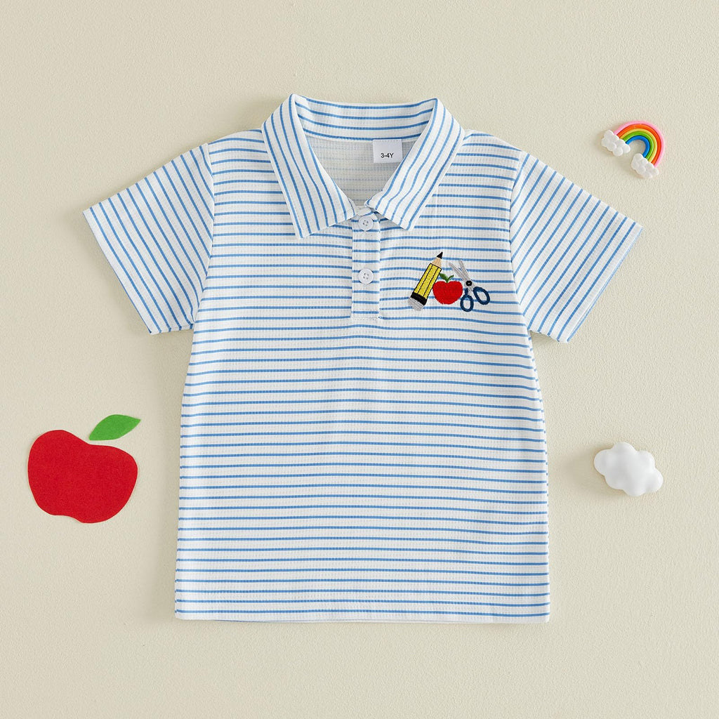 Toddler Boy Back to School Outfits Polo Shirt Summer Clothes