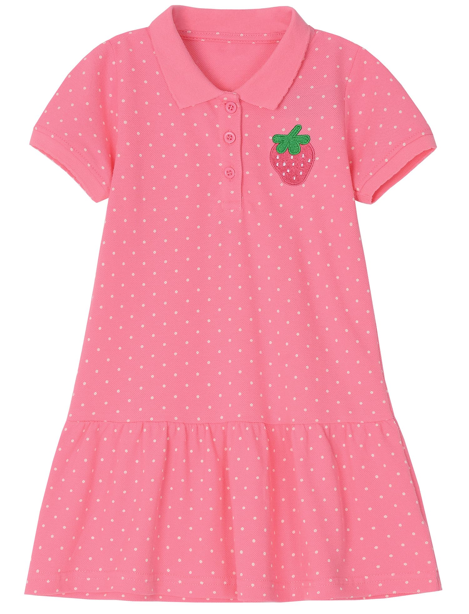 FreeLu Toddler Girls Striped Summer Dress Cartoon Appliques Dresses Girls Cotton Casual Clothing 2-7Y