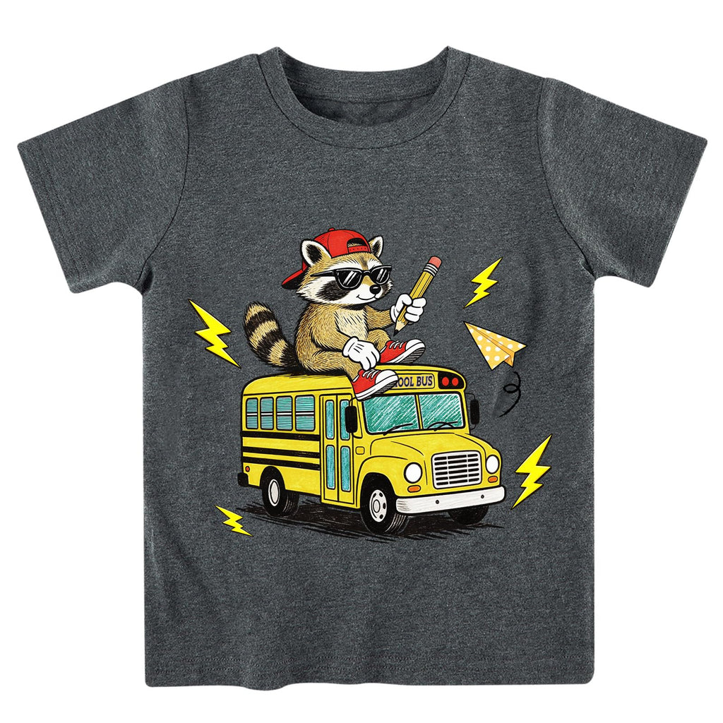 Boys Festival Shirt, Holiday Graphic Cute Print T-Shirt 3-7 Years Toddler Summer Short Sleeve Tops | Back to School Shrit, First Day of School, Christmas, Thanksgiving, Festival Theme Tshirt, Funny Cute Print, Machine Washable