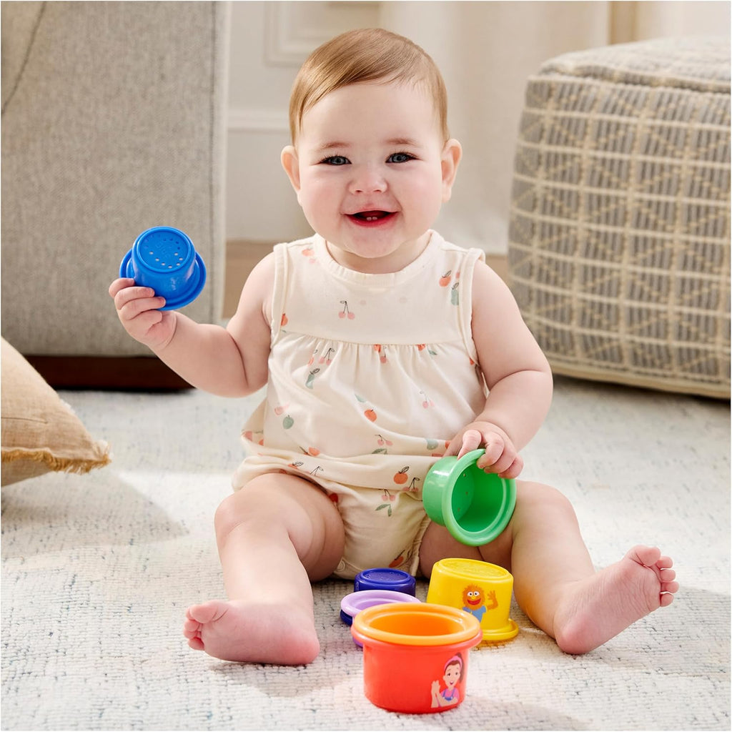 Ms. Rachel Official Rainbow Stacking Cups 7-Pack, Educational Toys & Toddler Toys for Girls & Boys Ages 6 Months to 2+ Years