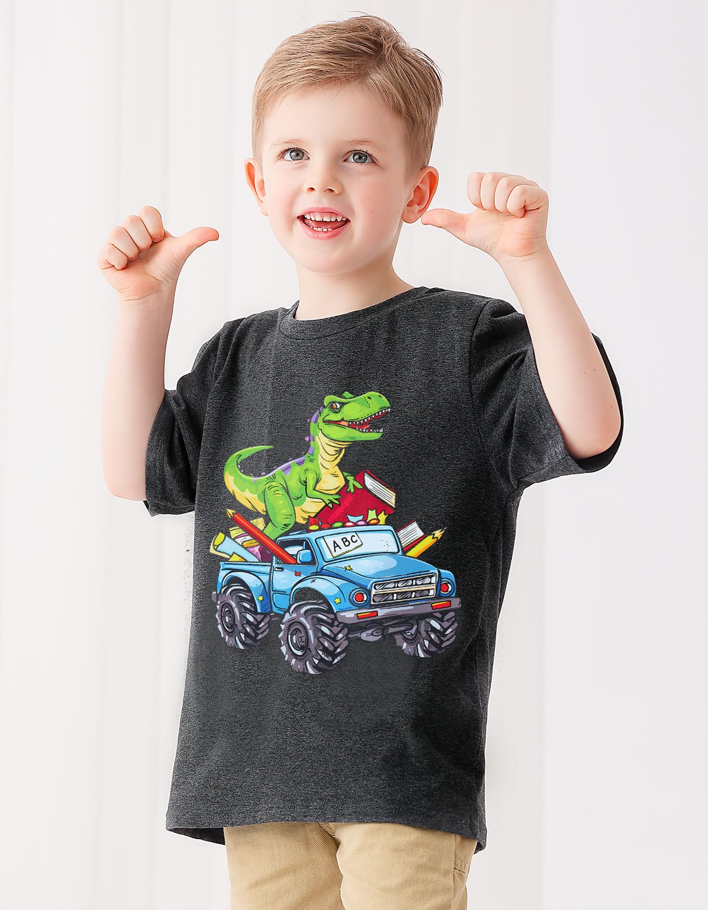 Boys Festival Shirt, Holiday Graphic Cute Print T-Shirt 3-7 Years Toddler Summer Short Sleeve Tops | Back to School Shrit, First Day of School, Christmas, Thanksgiving, Festival Theme Tshirt, Funny Cute Print, Machine Washable