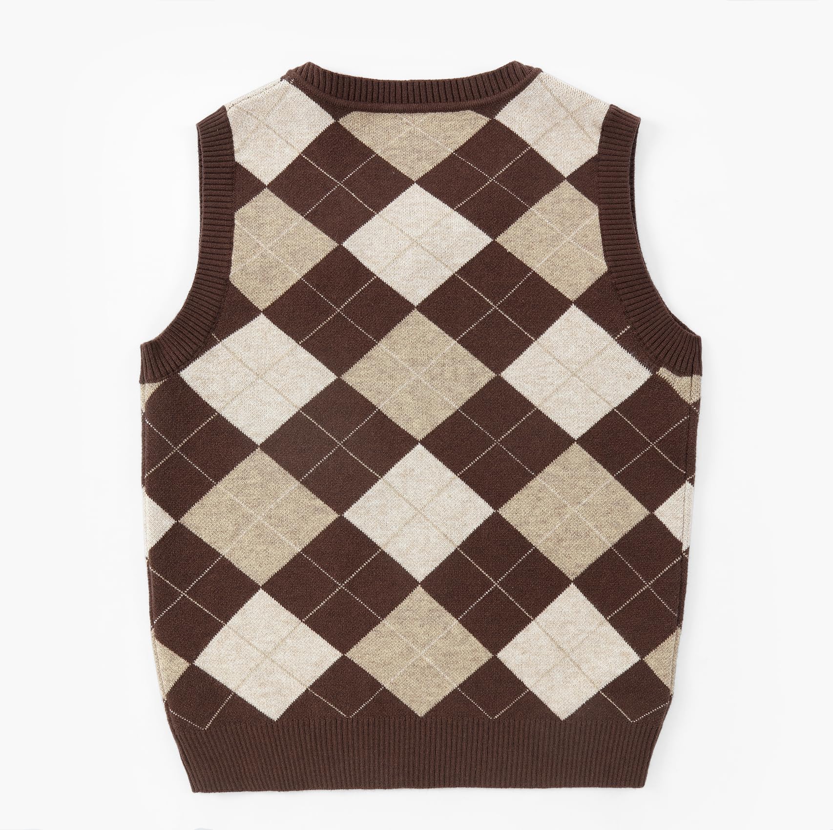 Boys Sweater Vest V Neck Argyle Sleeveless Uniform Knit Plaid Kids Clothes