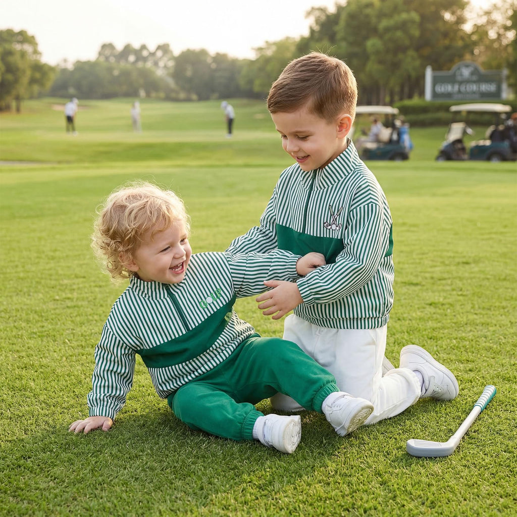 Baby Boy Jacket Toddler Golf Clothes Long Sleeve Lapel Button Down Top Infant First Birthday Outfit Spring Golf Coat