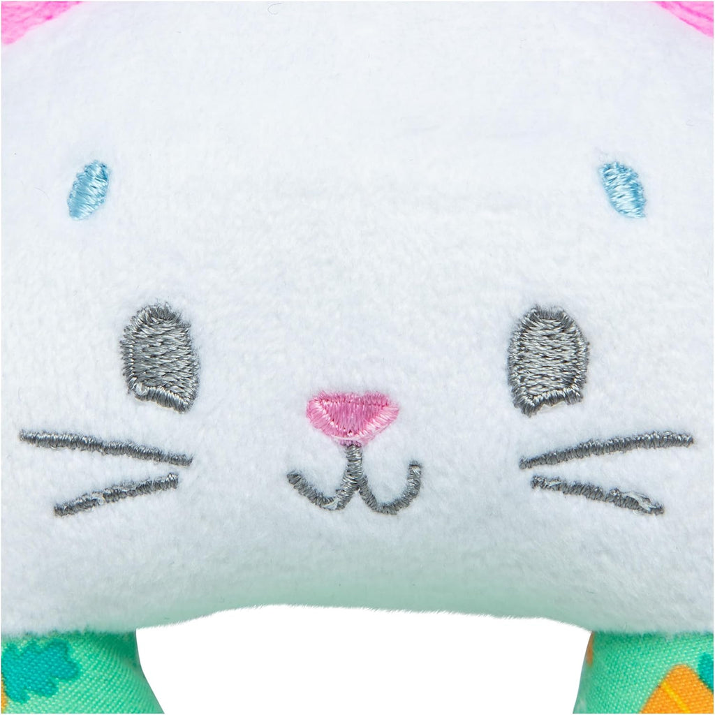 Ms. Rachel Official Hop Little Bunnies Soft Rattle, Baby Teething Toys with Plush Bunny Cover, Toddler Toys for Girls & Boys, Ages 3 Months to 1+