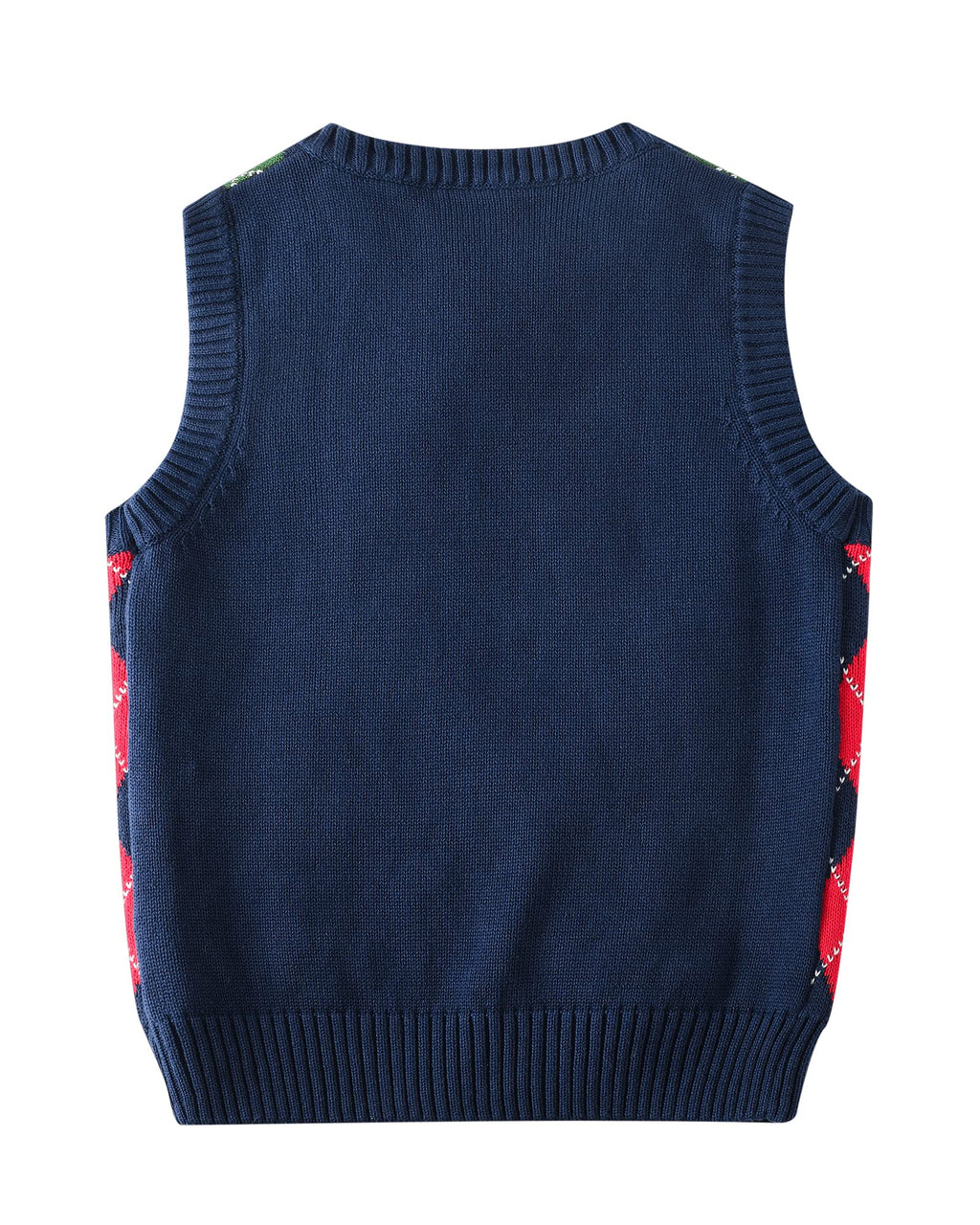 Boys Sweater Vest V Neck Argyle Sleeveless Uniform Knit Plaid Kids Clothes