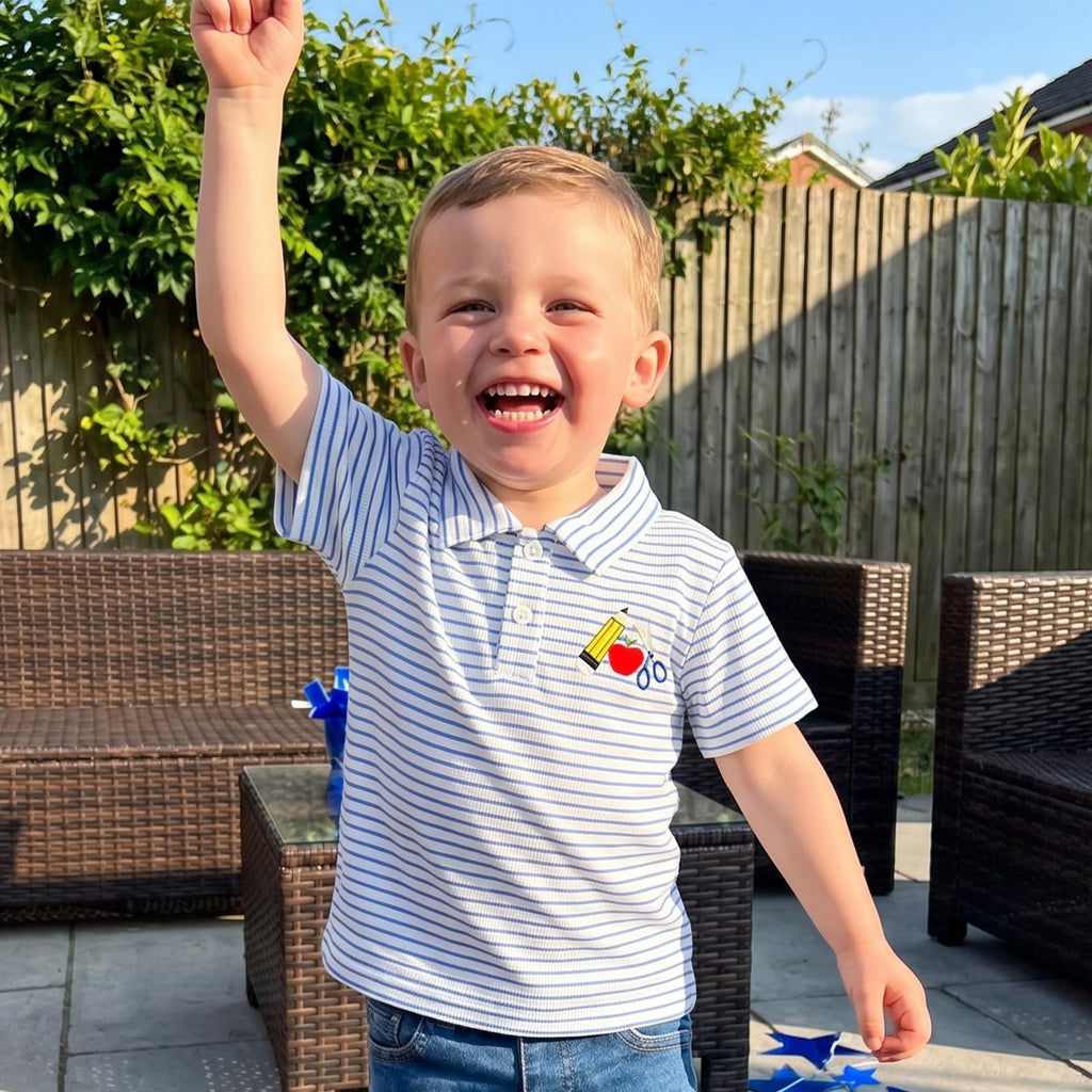 Toddler Boy Back to School Outfits Polo Shirt Summer Clothes