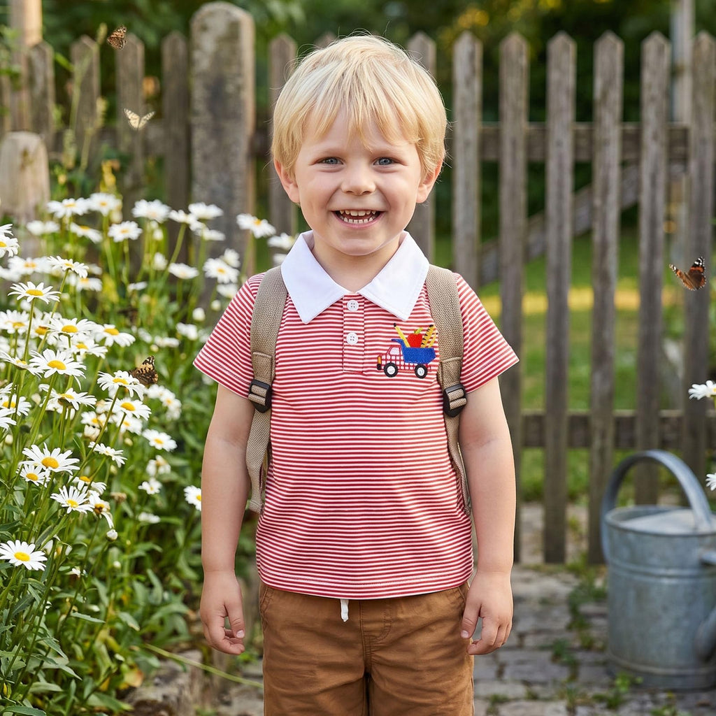 Toddler Boy Back to School Outfits Polo Shirt Summer Clothes