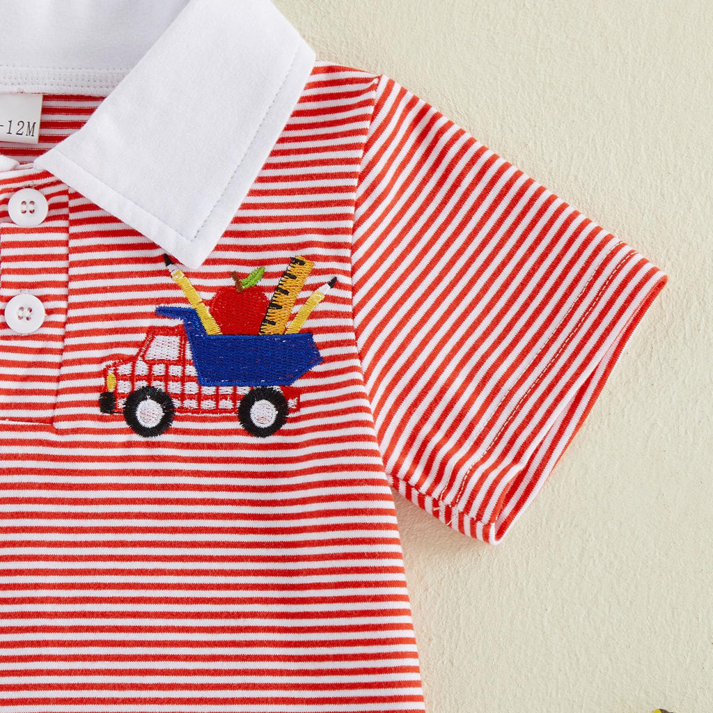 Toddler Boy Back to School Outfits Polo Shirt Summer Clothes