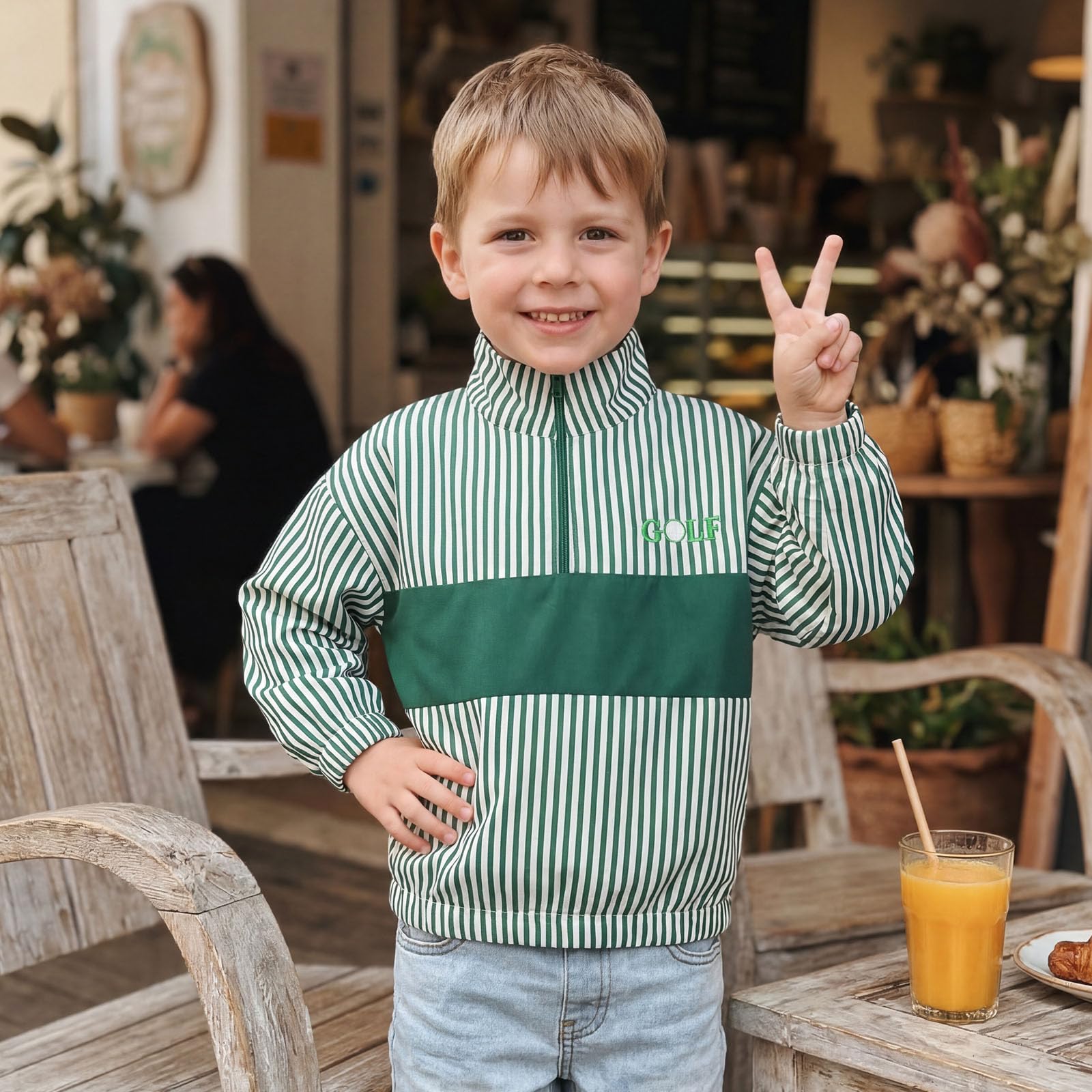 Baby Boy Jacket Toddler Golf Clothes Long Sleeve Lapel Button Down Top Infant First Birthday Outfit Spring Golf Coat