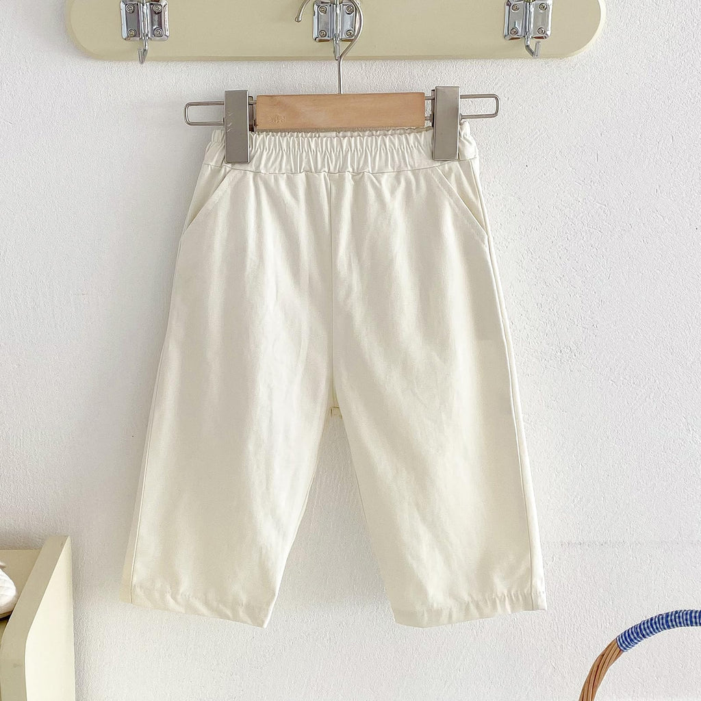 Ashmyova Classic Casual Pants for Boys Thin Cotton Stripe Elastics Waist Spring Summer Trousers Toddler Long Pants 2Pcs