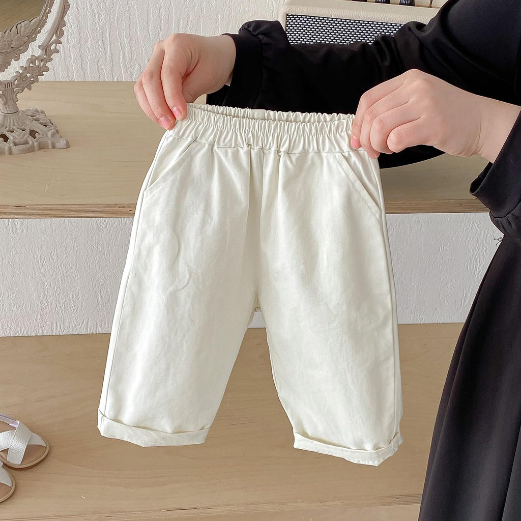 Ashmyova Classic Casual Pants for Boys Thin Cotton Stripe Elastics Waist Spring Summer Trousers Toddler Long Pants 2Pcs