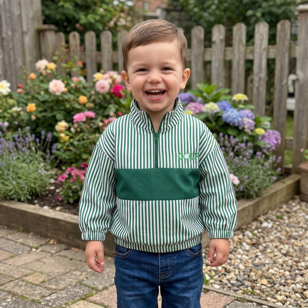 Baby Boy Jacket Toddler Golf Clothes Long Sleeve Lapel Button Down Top Infant First Birthday Outfit Spring Golf Coat