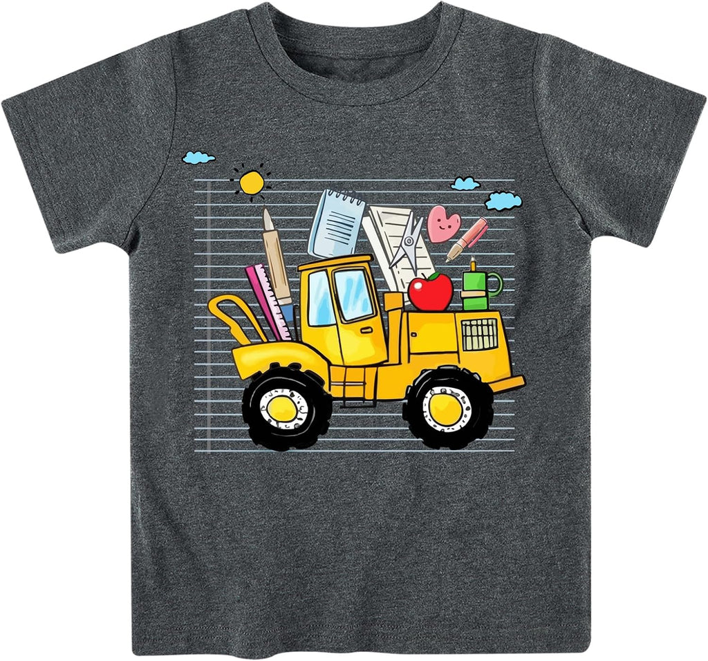 Boys Festival Shirt, Holiday Graphic Cute Print T-Shirt 3-7 Years Toddler Summer Short Sleeve Tops | Back to School Shrit, First Day of School, Christmas, Thanksgiving, Festival Theme Tshirt, Funny Cute Print, Machine Washable