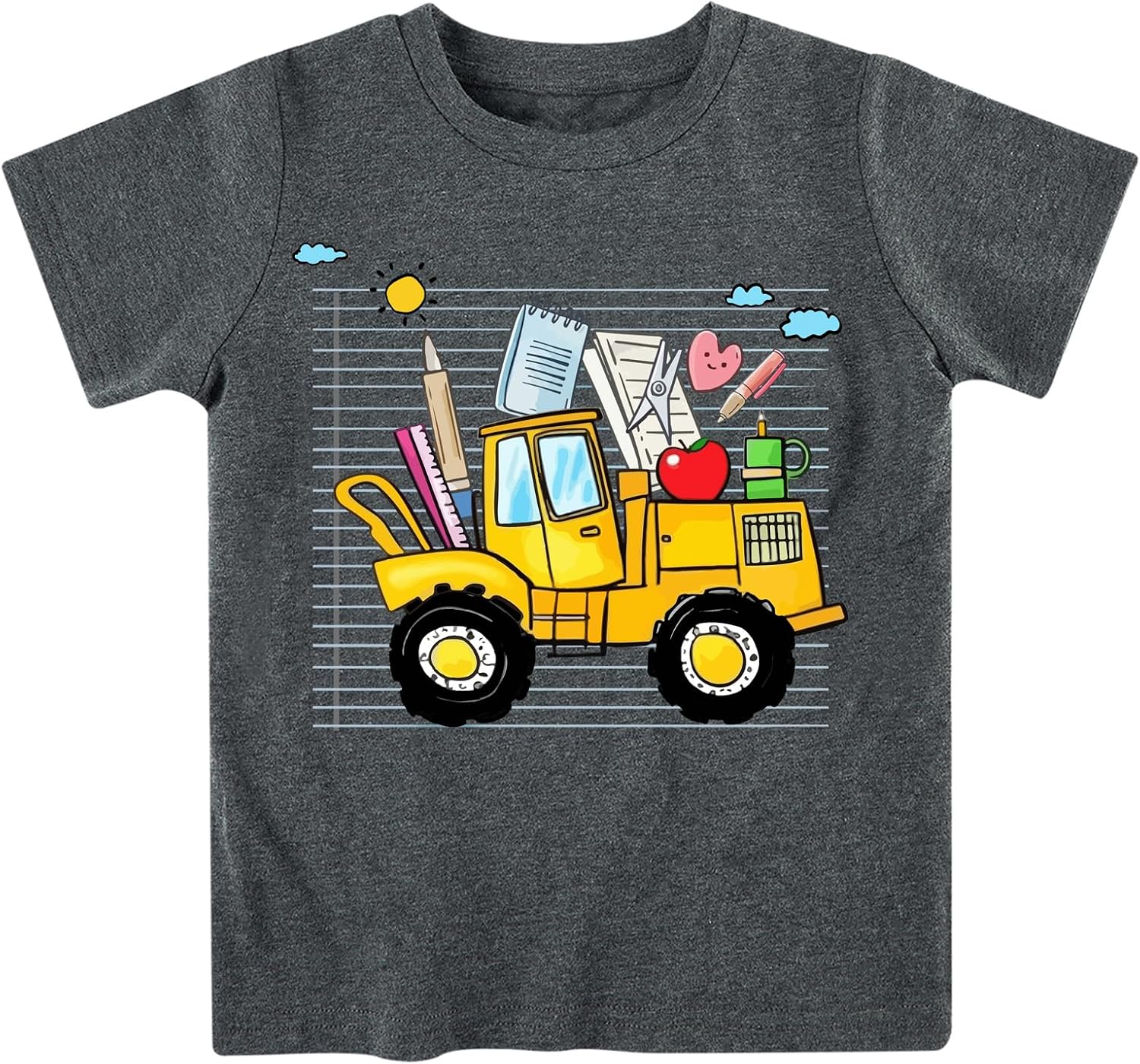 Boys Festival Shirt, Holiday Graphic Cute Print T-Shirt 3-7 Years Toddler Summer Short Sleeve Tops | Back to School Shrit, First Day of School, Christmas, Thanksgiving, Festival Theme Tshirt, Funny Cute Print, Machine Washable