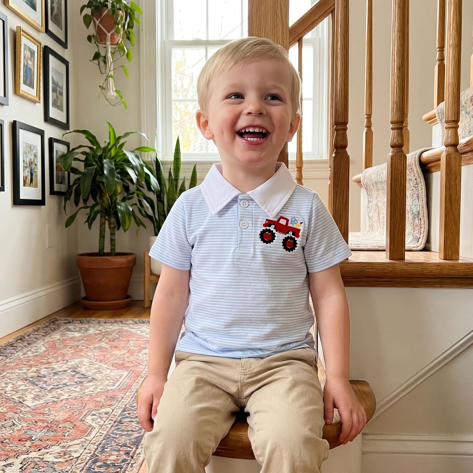 Toddler Boy Back to School Outfits Polo Shirt Summer Clothes