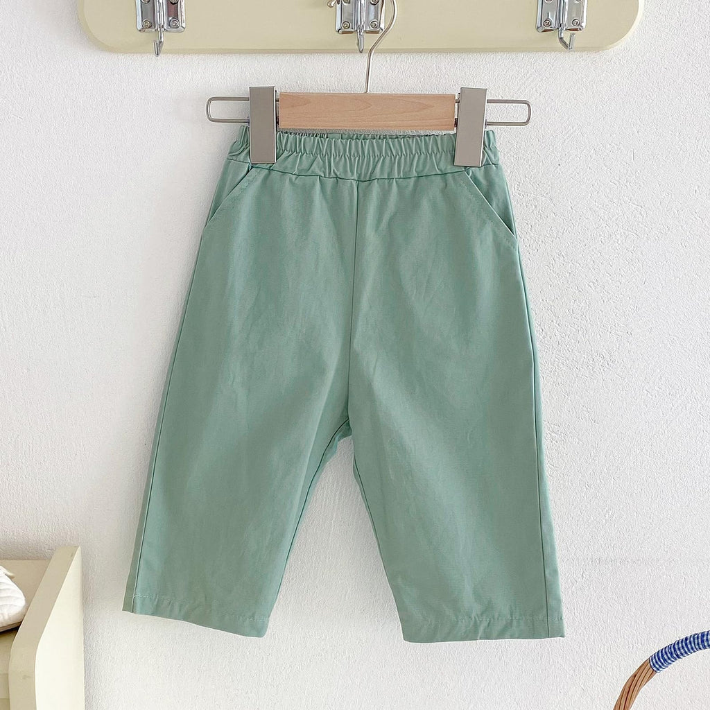Ashmyova Classic Casual Pants for Boys Thin Cotton Stripe Elastics Waist Spring Summer Trousers Toddler Long Pants 2Pcs