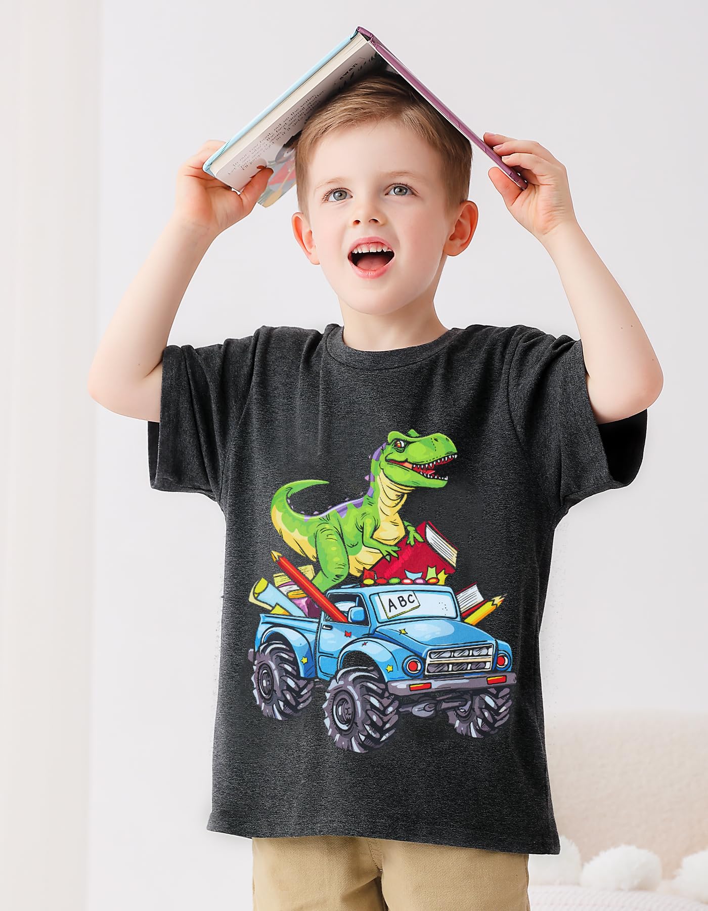 Boys Festival Shirt, Holiday Graphic Cute Print T-Shirt 3-7 Years Toddler Summer Short Sleeve Tops | Back to School Shrit, First Day of School, Christmas, Thanksgiving, Festival Theme Tshirt, Funny Cute Print, Machine Washable