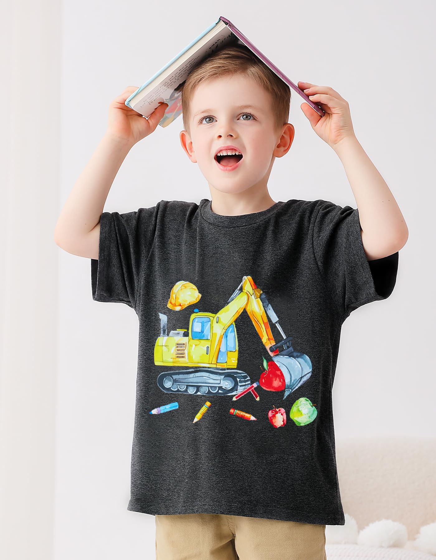 Boys Festival Shirt, Holiday Graphic Cute Print T-Shirt 3-7 Years Toddler Summer Short Sleeve Tops | Back to School Shrit, First Day of School, Christmas, Thanksgiving, Festival Theme Tshirt, Funny Cute Print, Machine Washable