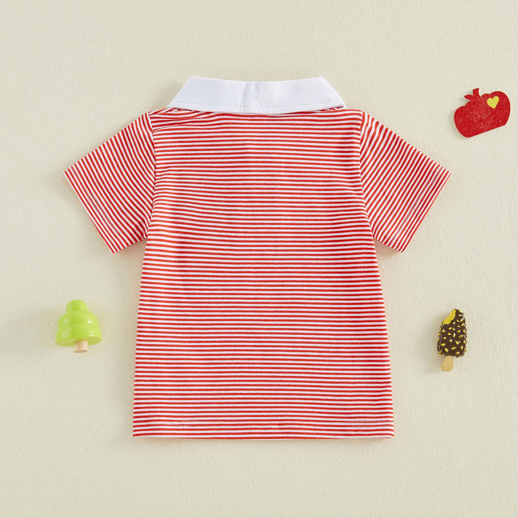 Toddler Boy Back to School Outfits Polo Shirt Summer Clothes