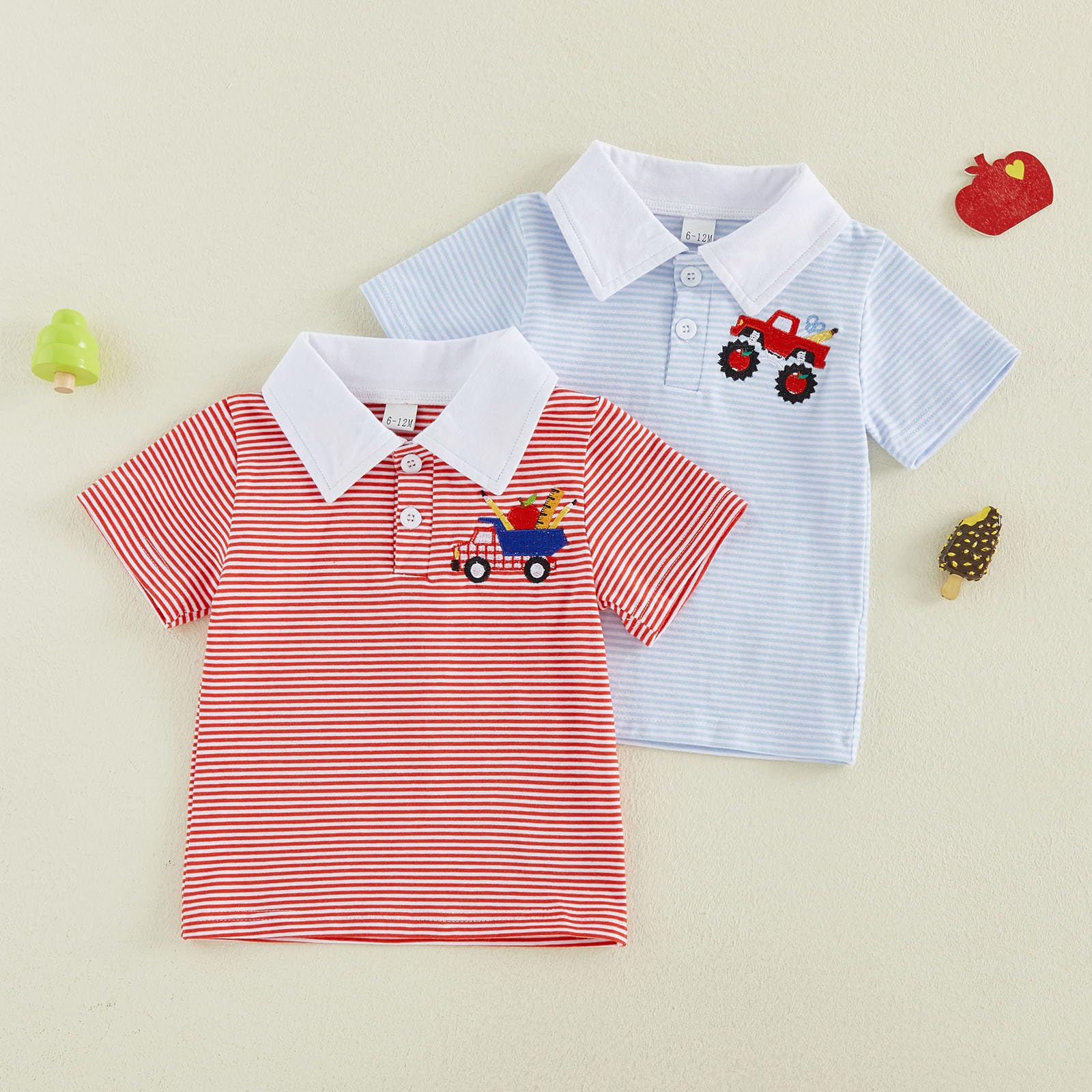 Toddler Boy Back to School Outfits Polo Shirt Summer Clothes