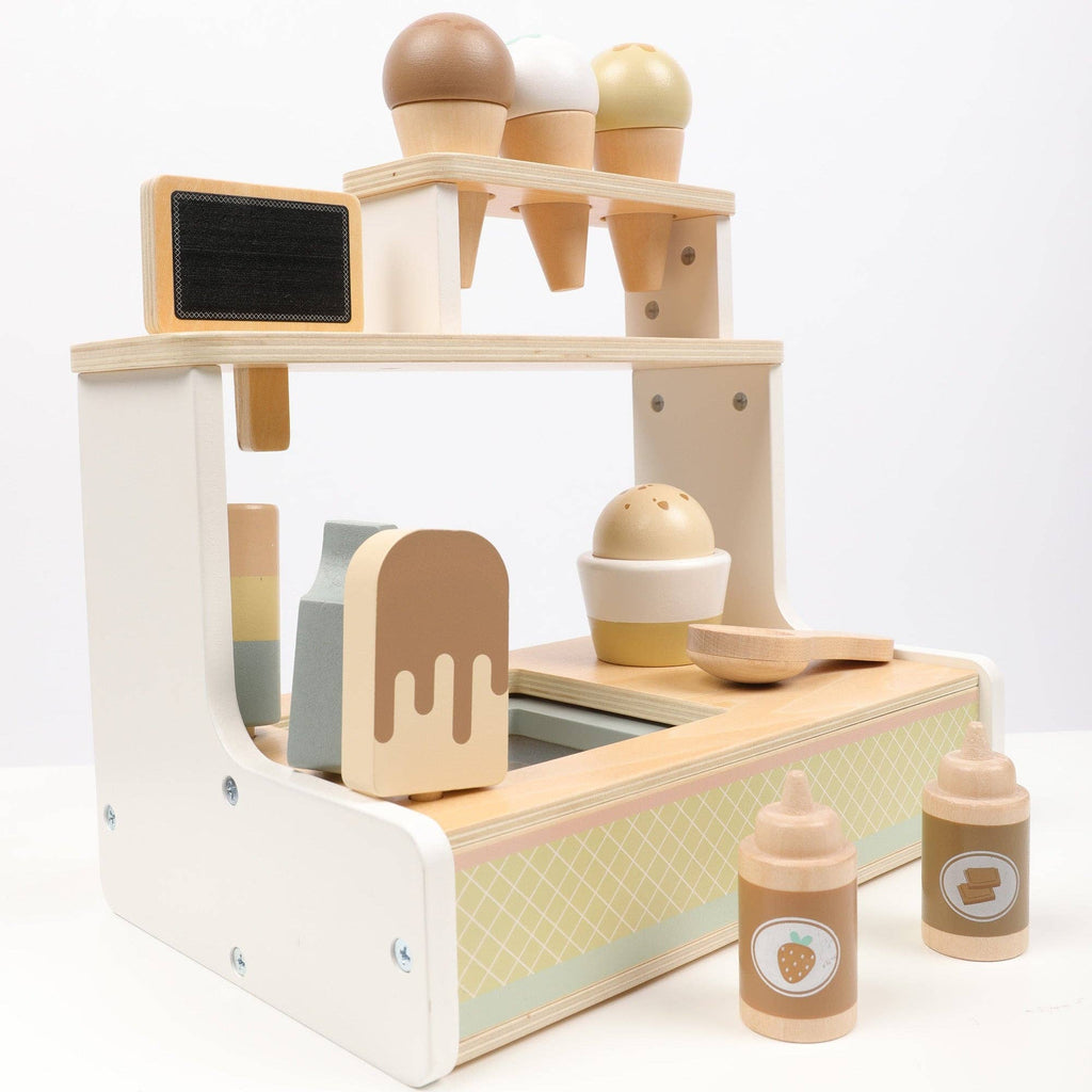 Wooden Ice Cream Shop Set – Pretend Play Counter Ages 3+