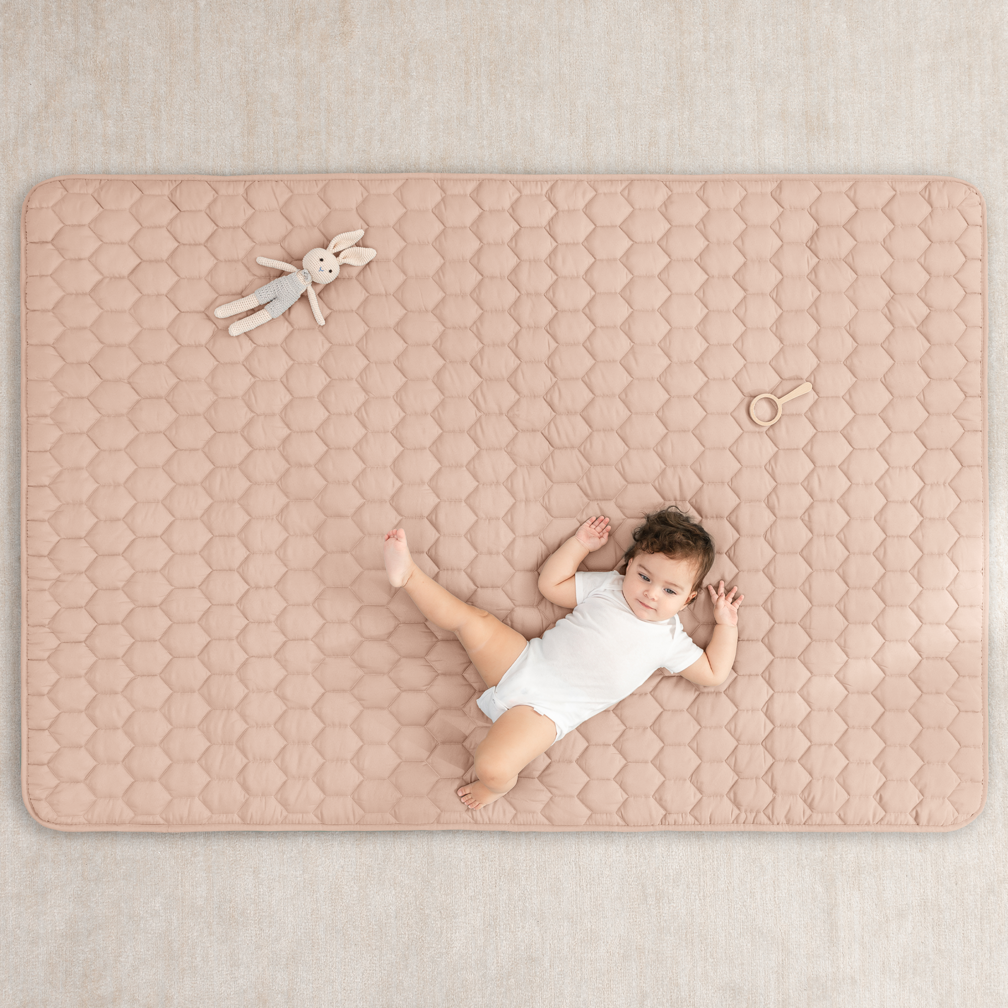 Premium Play Mat, Quilted Baby Mat for Floor by Comfy Cubs