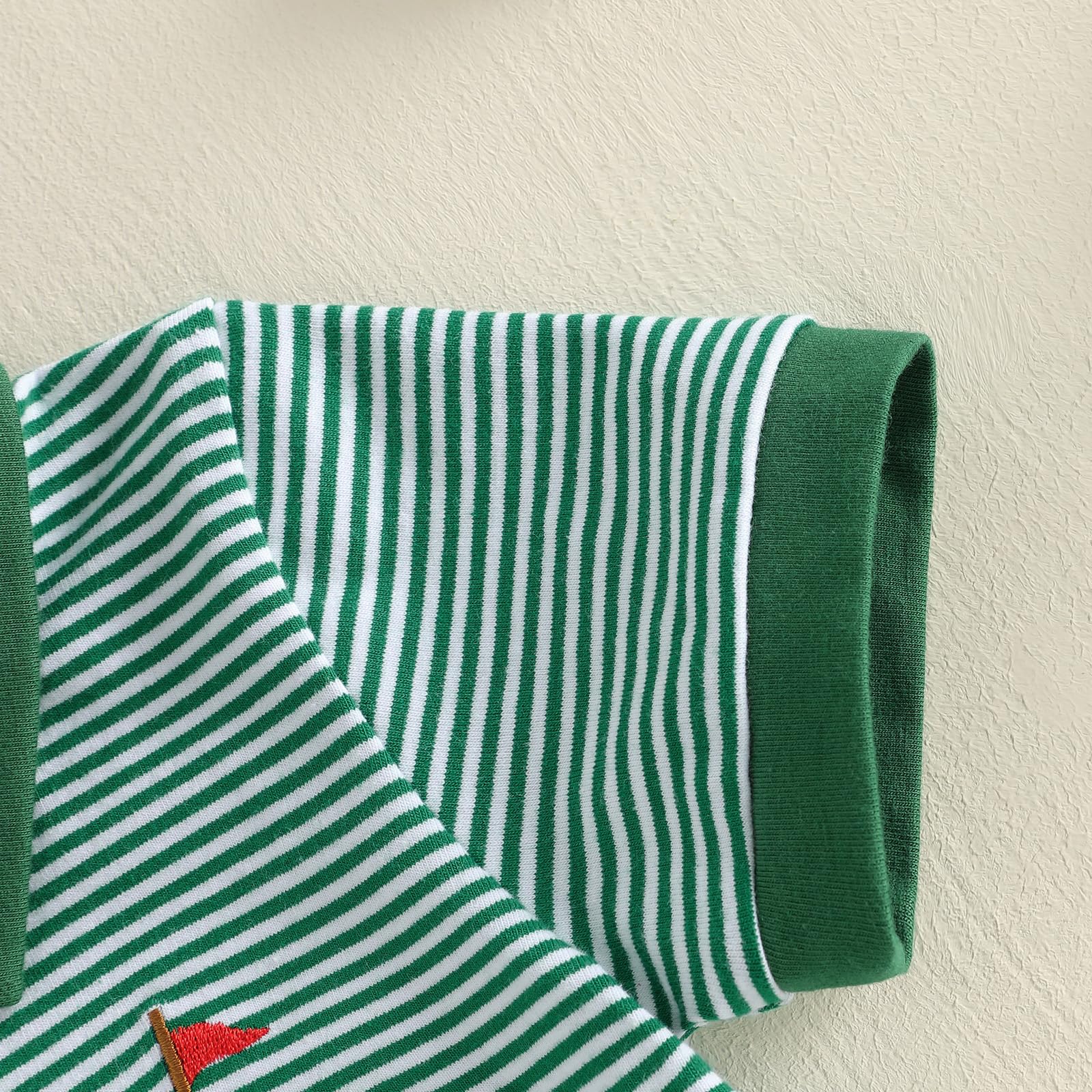 Chloefairy Toddler Baby Boy Golf Outfit Short Sleeve Golf Cart Polo T Shirts Top Shorts Set 2Pcs Golf Theme Summer Clothes