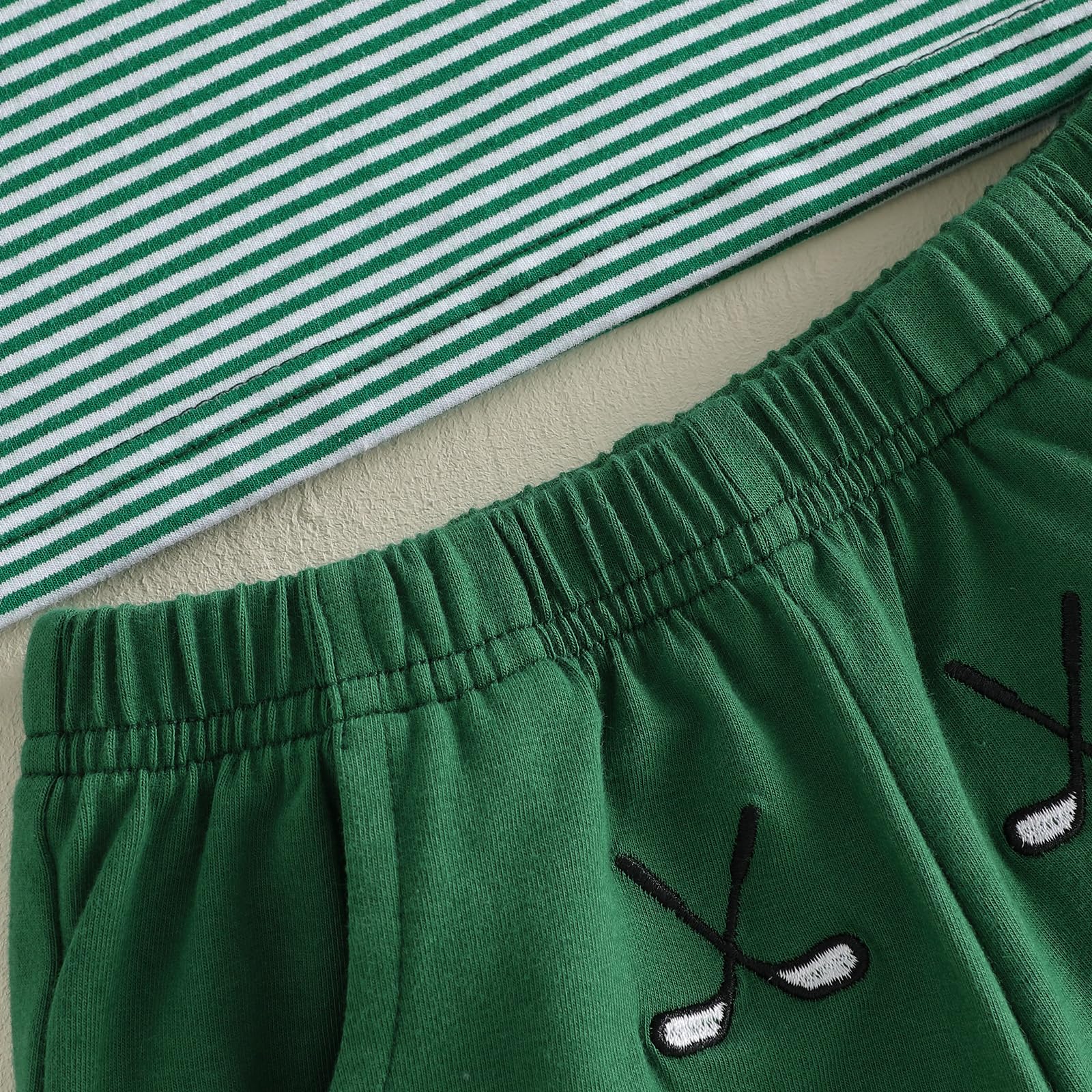 Chloefairy Toddler Baby Boy Golf Outfit Short Sleeve Golf Cart Polo T Shirts Top Shorts Set 2Pcs Golf Theme Summer Clothes