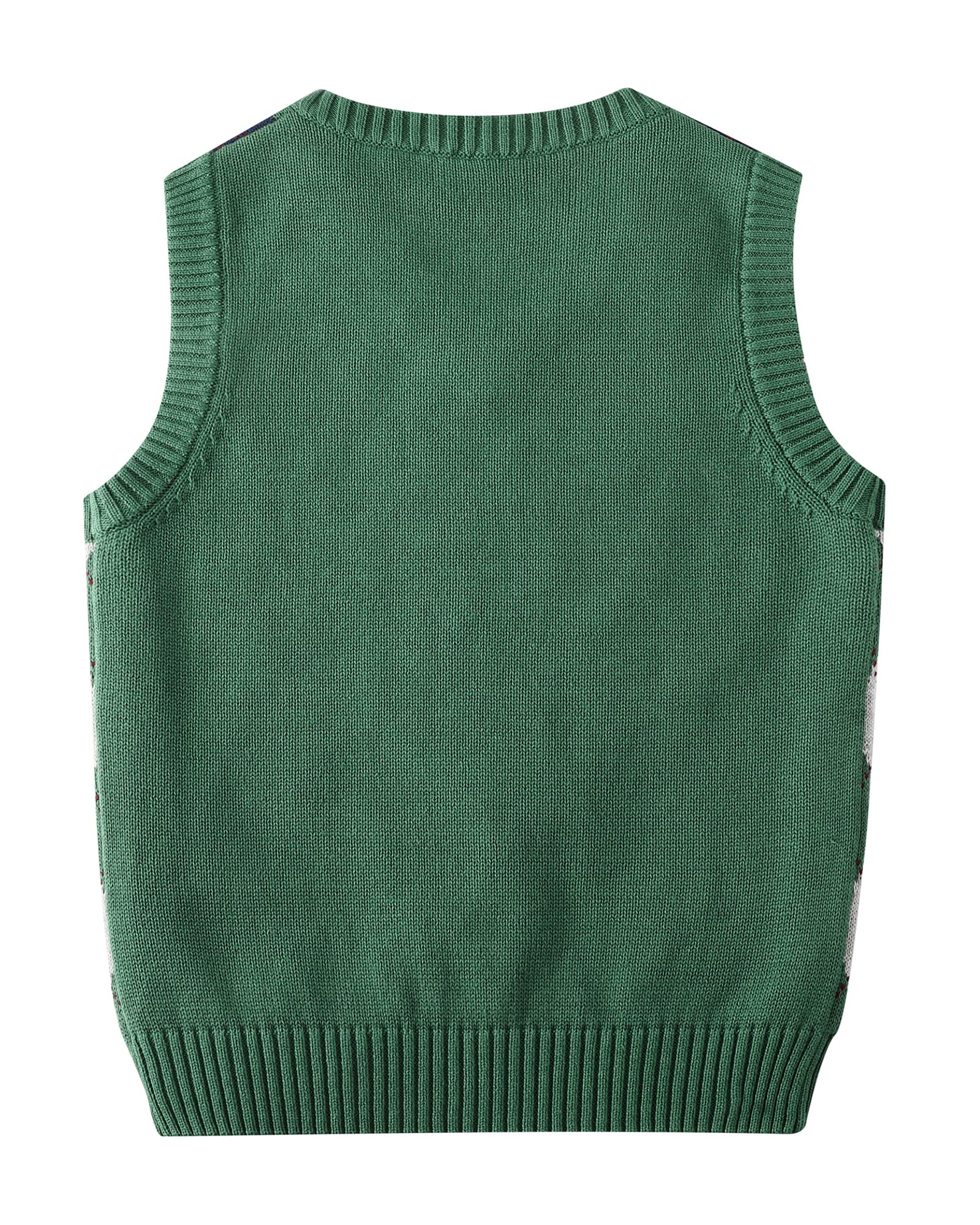 Boys Sweater Vest V Neck Argyle Sleeveless Uniform Knit Plaid Kids Clothes