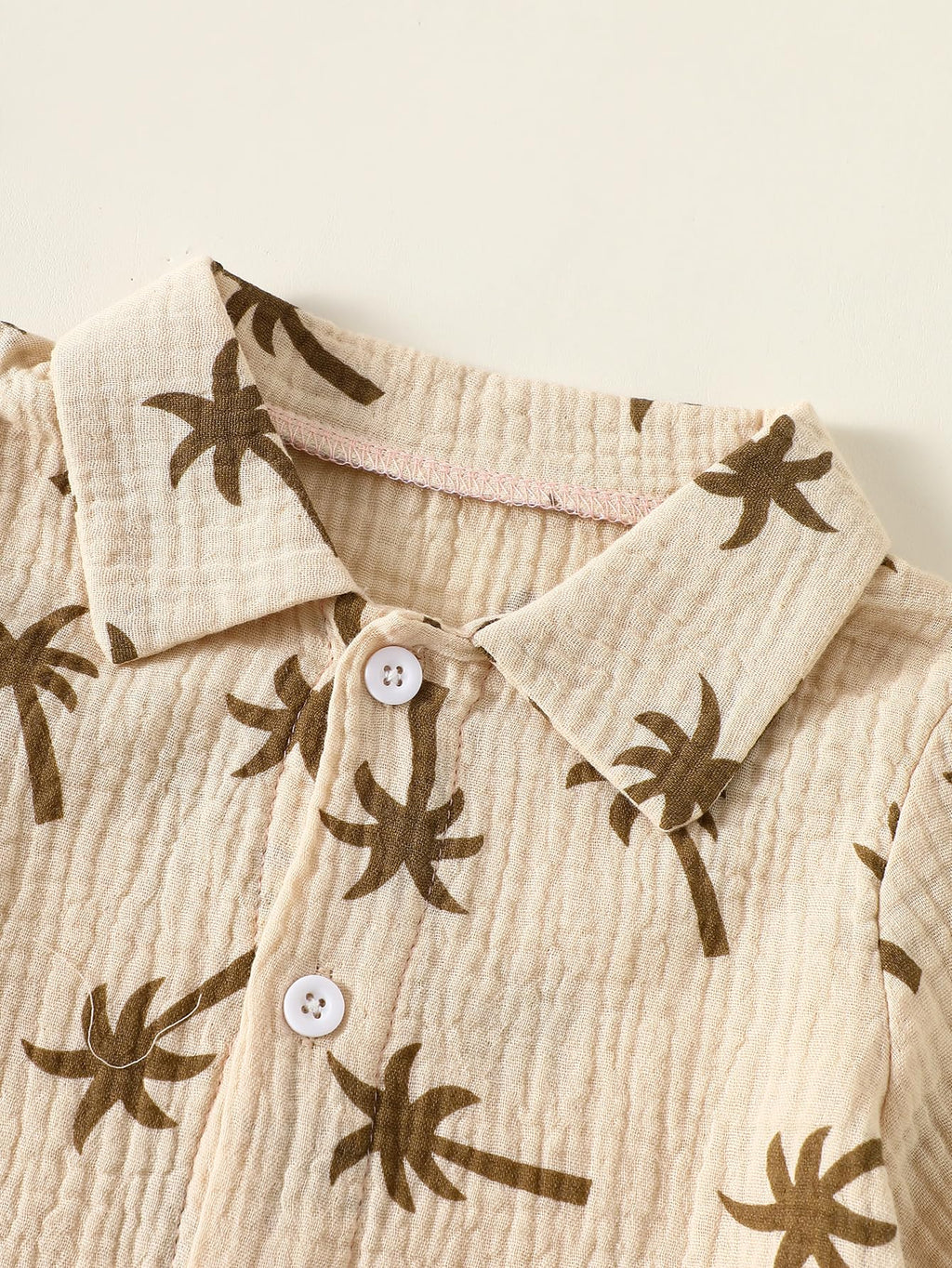 Toddler Boys Girls 2Pcs Linen Clothes Set Button Down Short Sleeve Polo Shirt+Elastic Gauze Shorts Summer Outfit
