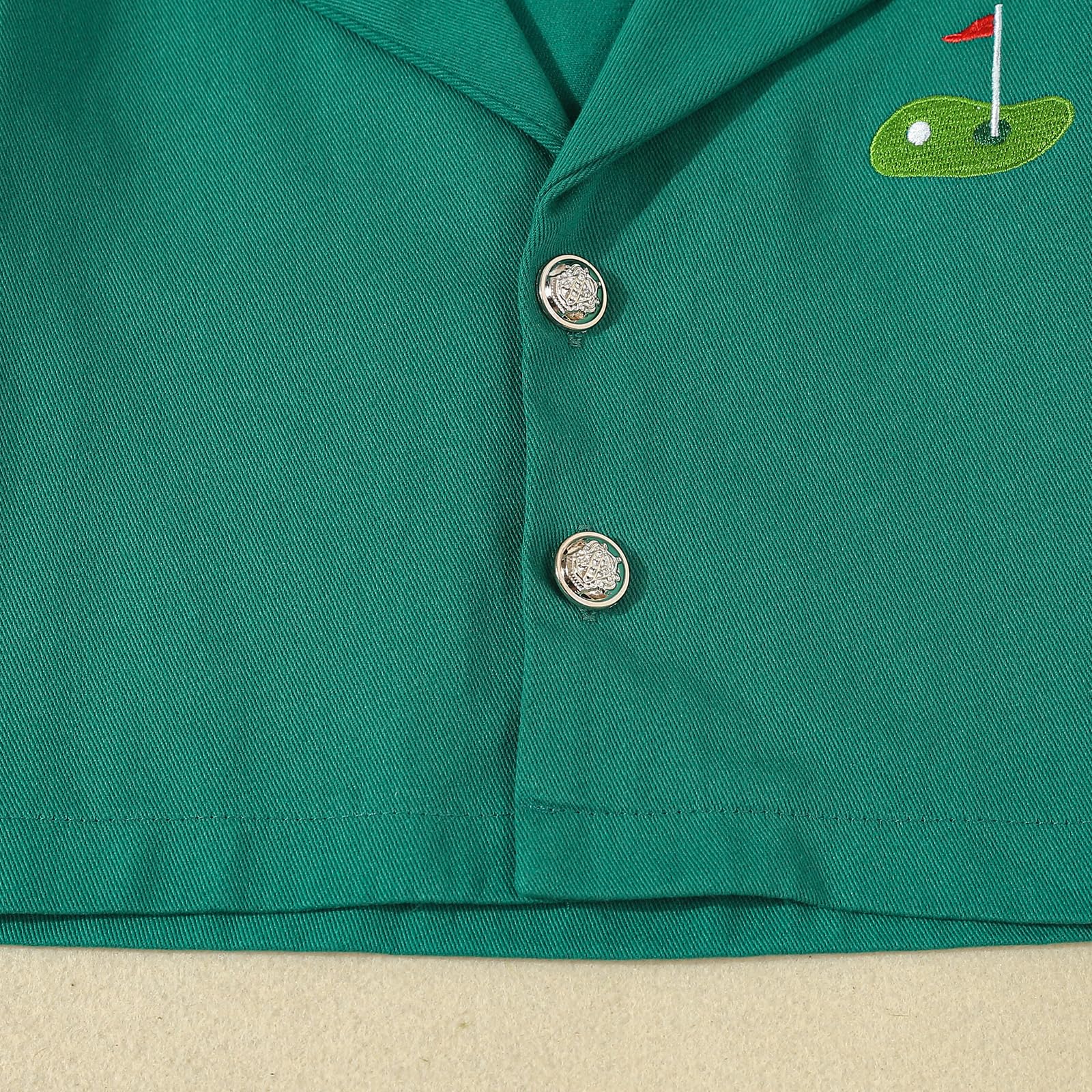 Baby Boy Jacket Toddler Golf Clothes Long Sleeve Lapel Button Down Top Infant First Birthday Outfit Spring Golf Coat