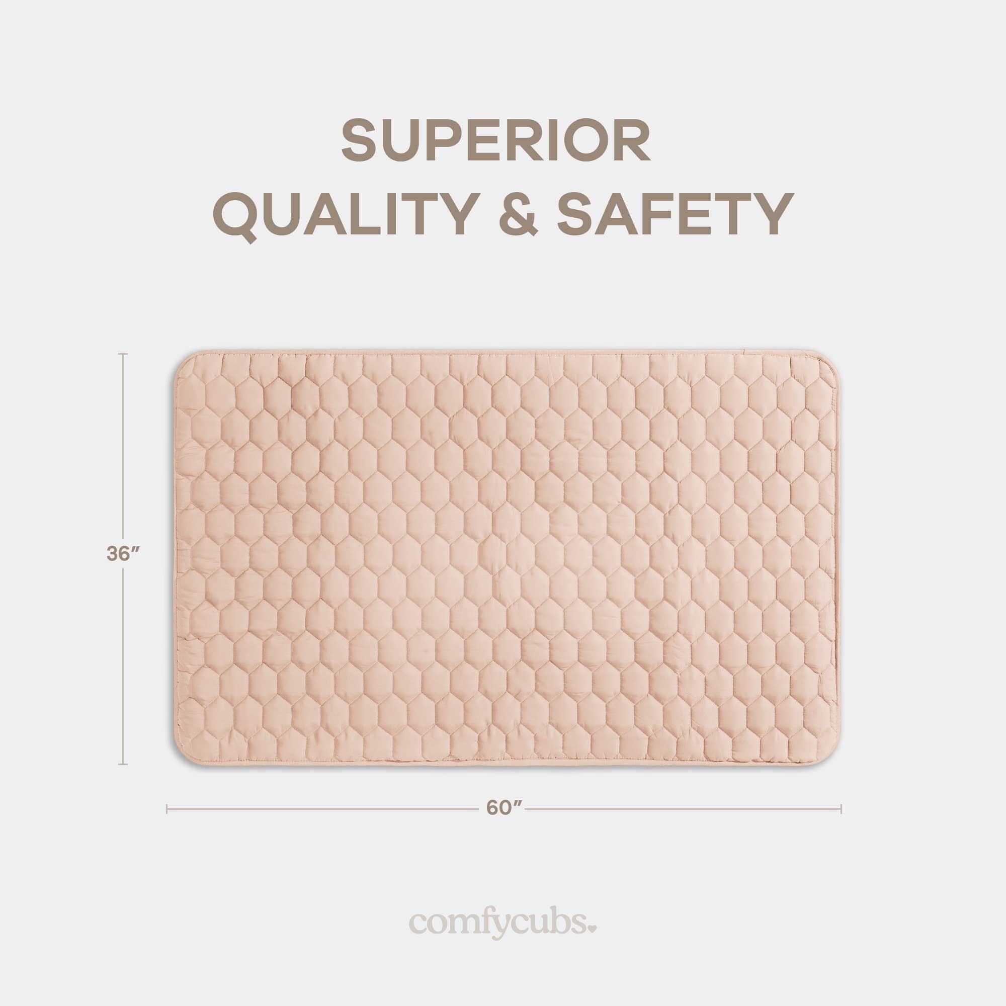 Premium Play Mat, Quilted Baby Mat for Floor by Comfy Cubs