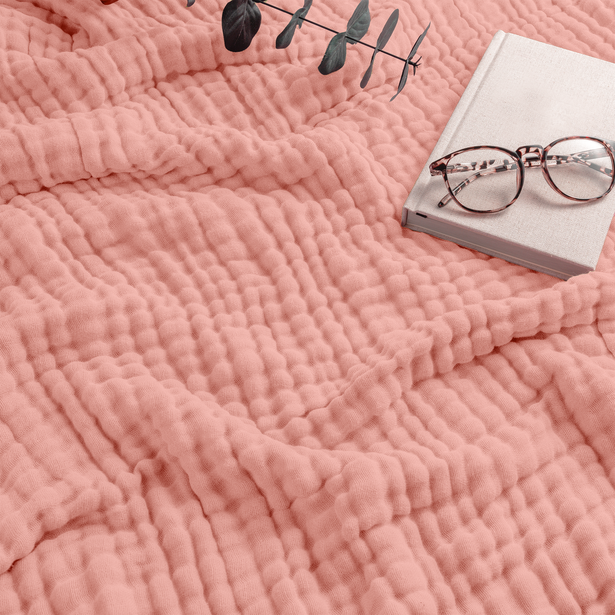 Muslin Blanket for Adults, 6-Layer Bedding by Comfy Cubs