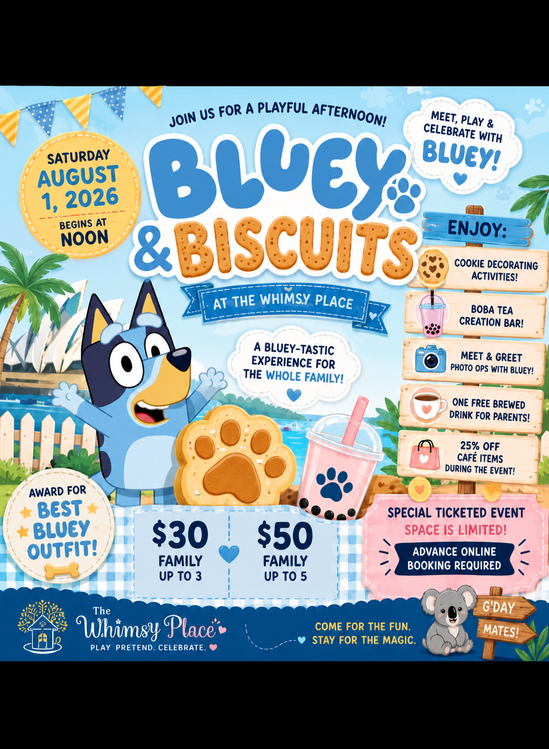 Blue-y and Biscuits Meet and Greet 🐾 🍪 family of up to 3