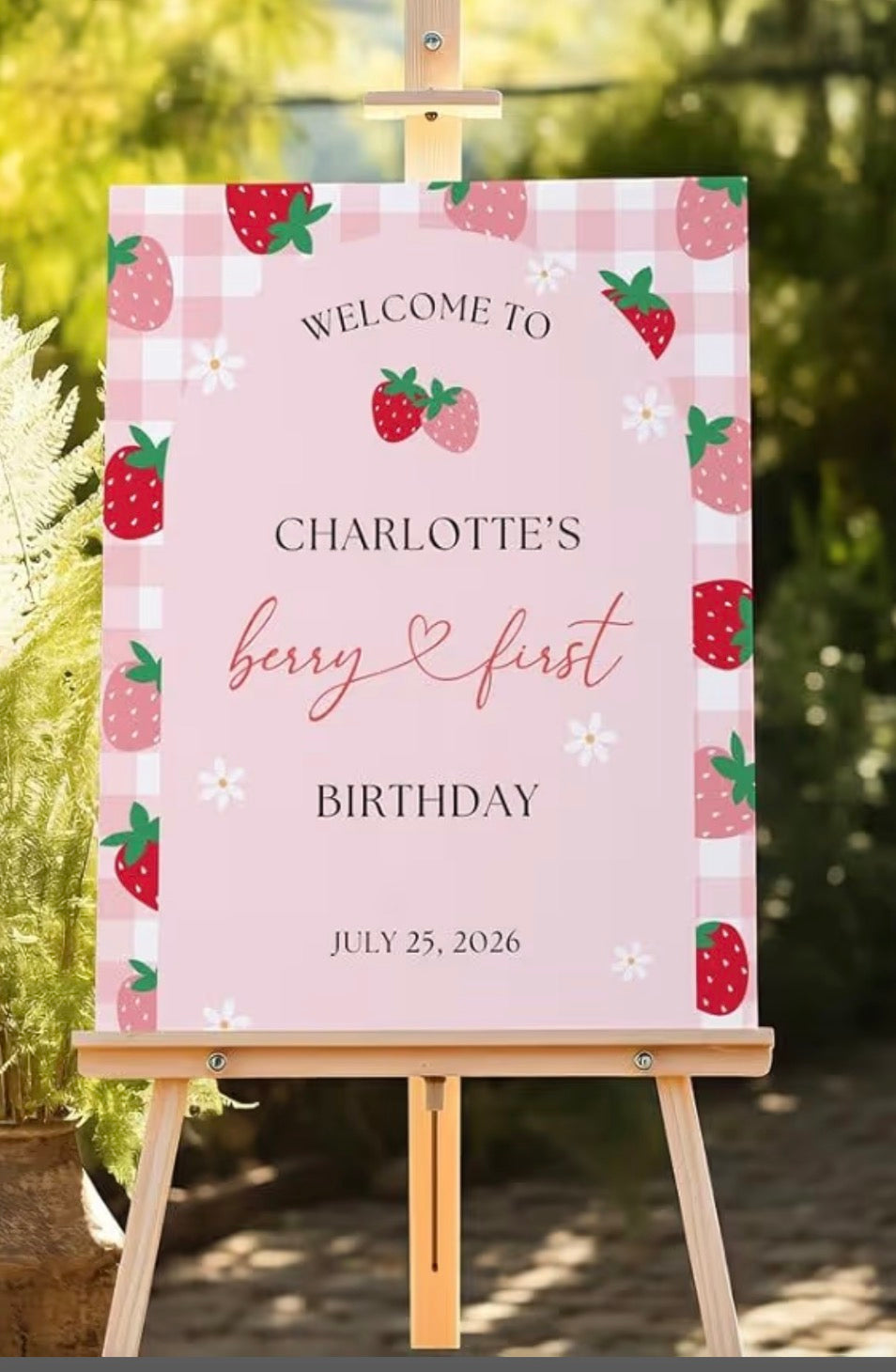 Wooden Easel and Birthday Sign: Celebration Room Add on