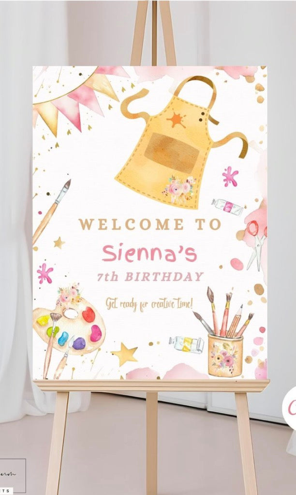 Wooden Easel and Birthday Sign: Celebration Room Add on
