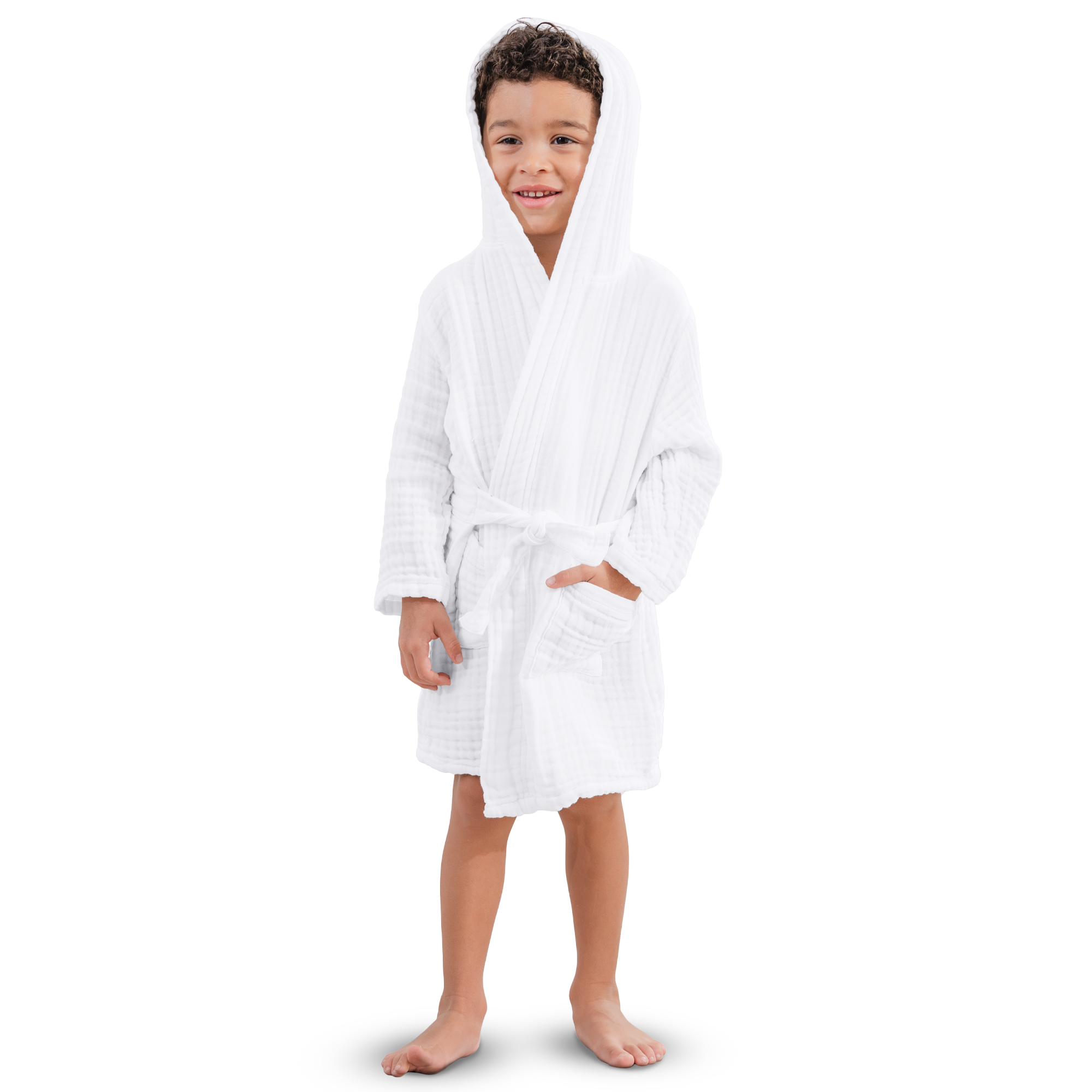 Muslin Bath Robe for Kids, Cotton Bathrobe by Comfy Cubs