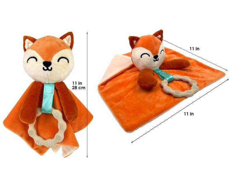 Finley Fox Lovey - Plush Teething Toy Security Blanket